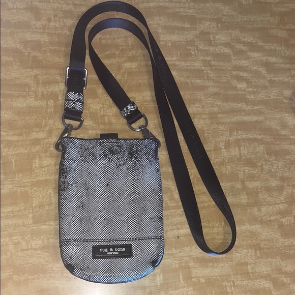 Rag & Bone Snakeskin Crossbody Bag with Black Strap/ preowned - Picture 2 of 12